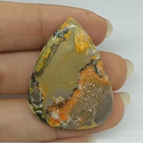 Bumble Bee Jasper Kabaşon