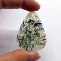 Moss Agat ( Akik ) Kabaşon