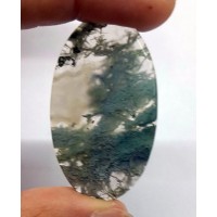 Moss Agat ( Akik ) Kabaşon
